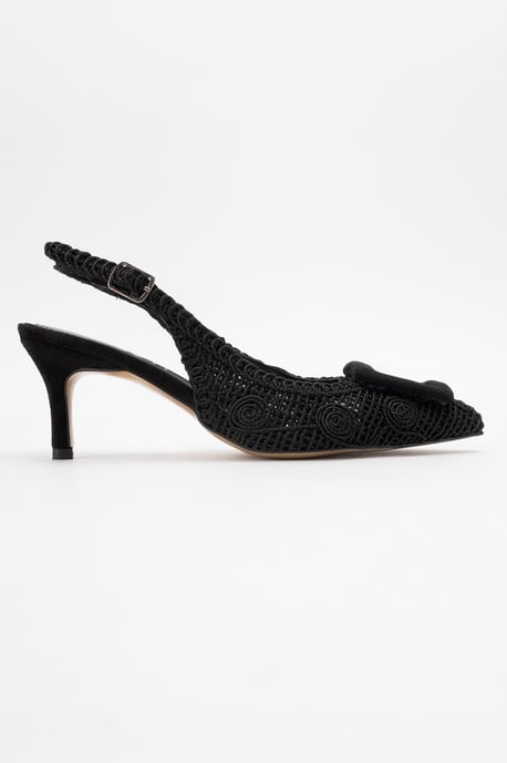 Prologue Ensley Gestrickte Pumps mit spitzem Zeh und Schnallenverschluss, Damen - Schwarz - Image 6