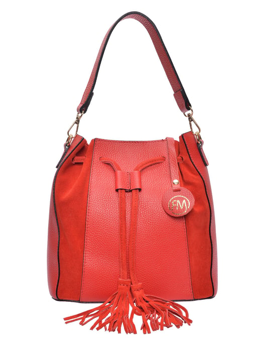 Roberta M Rot Rindsledertasche - Image 1