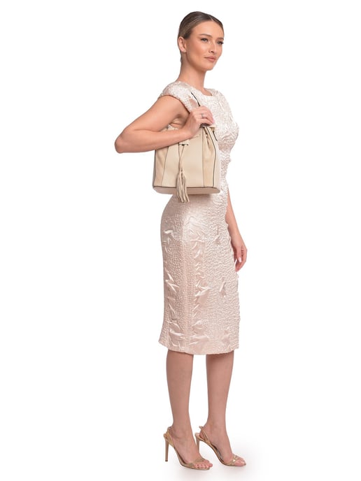 Roberta M Beige Rindsledertasche - Image 5
