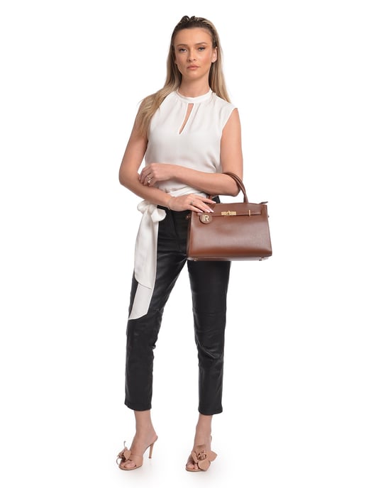 Isabella Rhea Kastanienbraun Rindsledertasche - Image 5