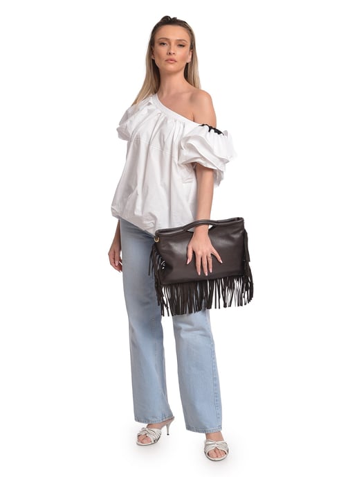 Isabella Rhea Kastanienbraun Rindsledertasche - Image 5