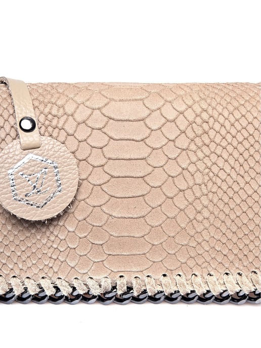 Luisa Vannini Beige Rindsledertasche - Image 3