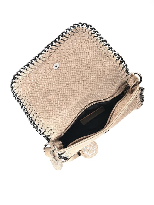 Luisa Vannini Beige Rindsledertasche - Image 4