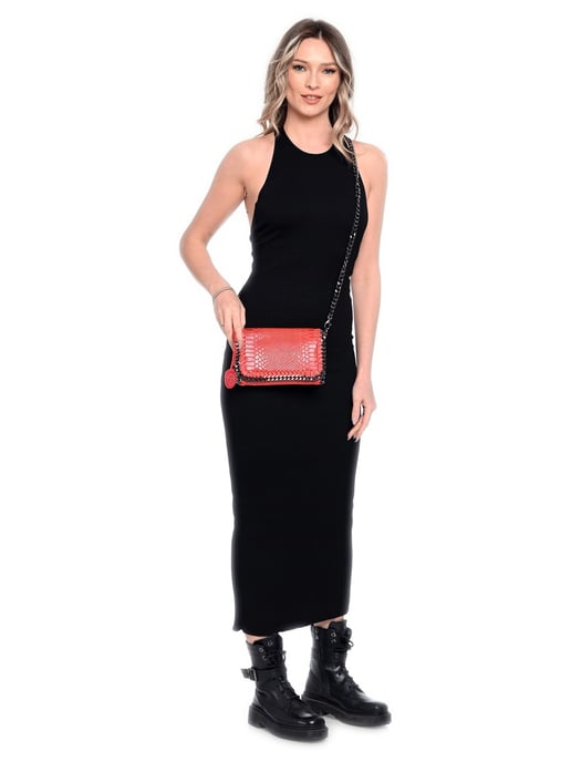 Luisa Vannini Rot Rindsledertasche - Image 5