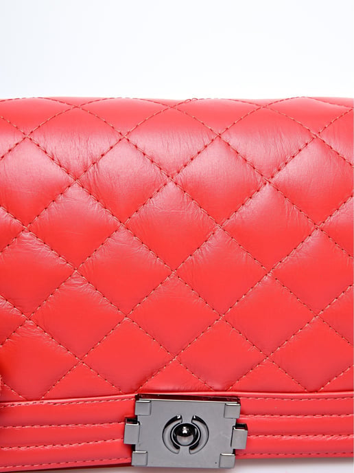 Anna Luchini Rot Rindsledertasche - Image 3