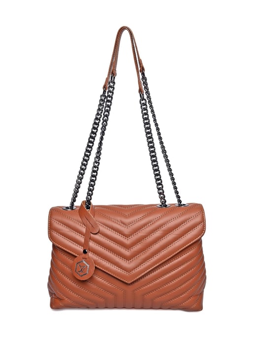 Luisa Vannini Braun Rindsledertasche - Image 1