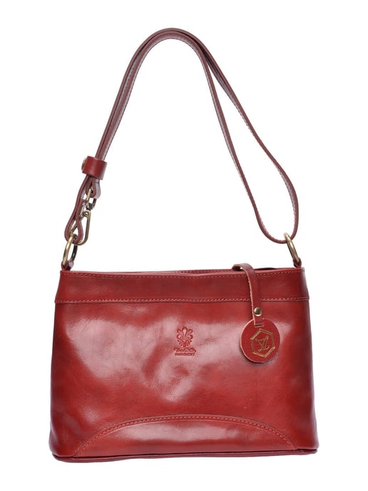 Luisa Vannini Rot Rindsledertasche - Image 1