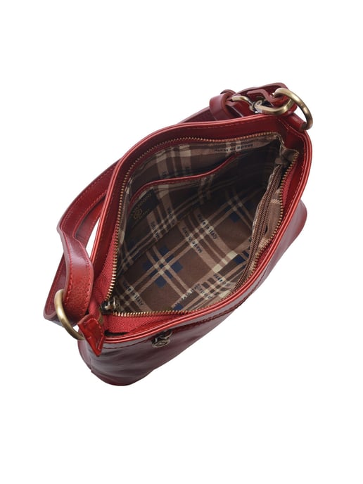 Luisa Vannini Rot Rindsledertasche - Image 4