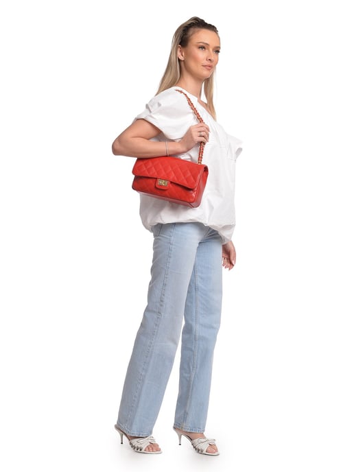 Isabella Rhea Rot Rindsledertasche - Image 5