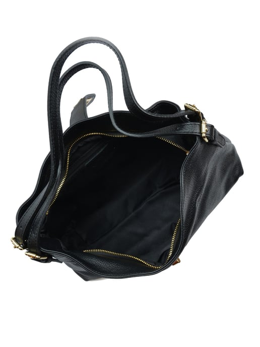 Anna Luchini Schwarz Rindsledertasche - Image 4