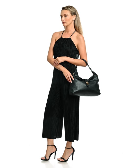 Anna Luchini Schwarz Rindsledertasche - Image 5