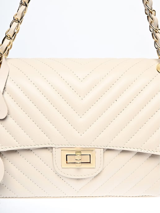 Roberta M Beige Rindsledertasche - Image 3