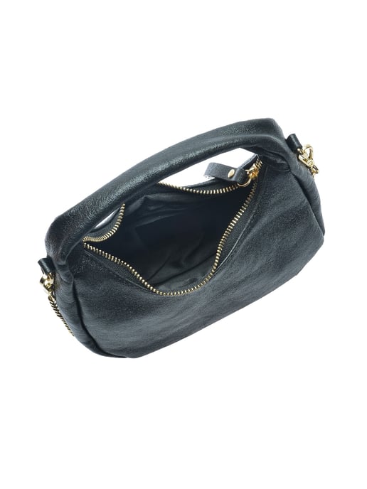 Anna Luchini Schwarz Rindsledertasche - Image 4