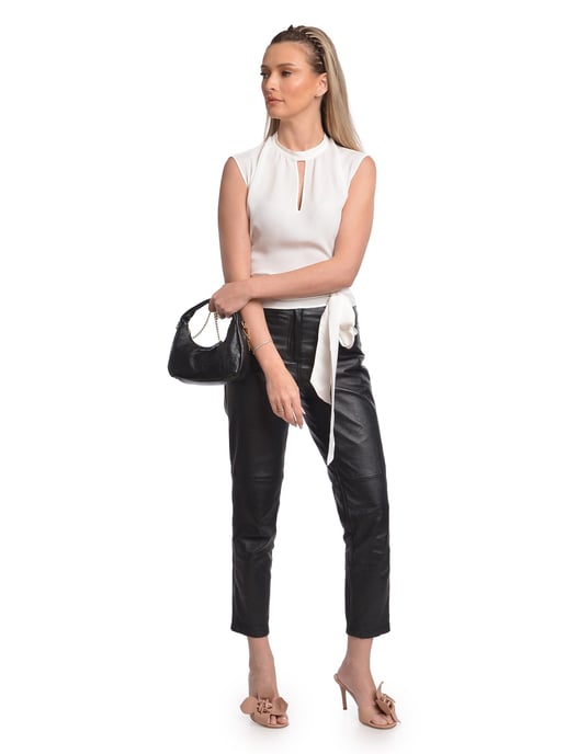 Anna Luchini Schwarz Rindsledertasche - Image 5
