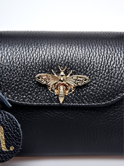 Anna Luchini Schwarz Rindsledertasche - Image 3