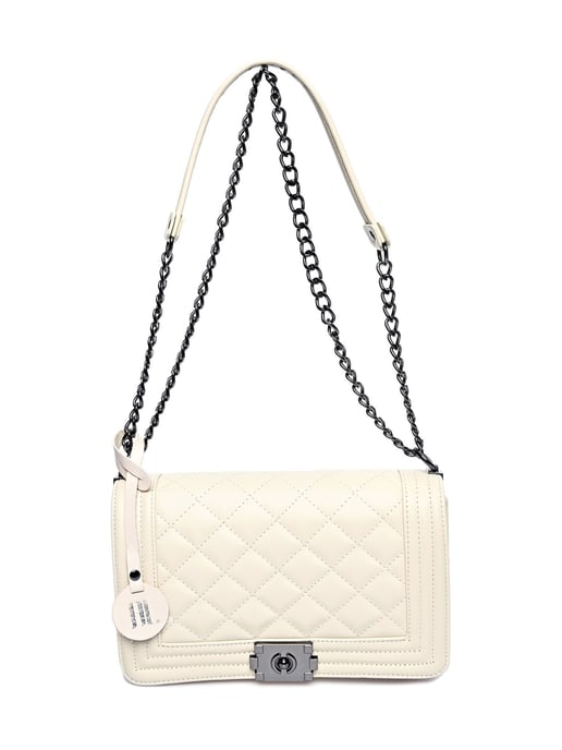 Anna Luchini Beige Rindsledertasche - Image 1