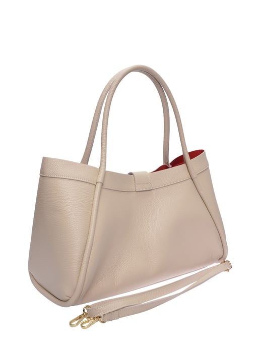 Luisa Vannini Beige Rindsledertasche - Image 2