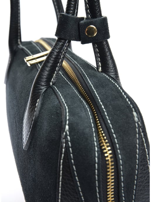 Anna Luchini Schwarz Rindsledertasche - Image 3