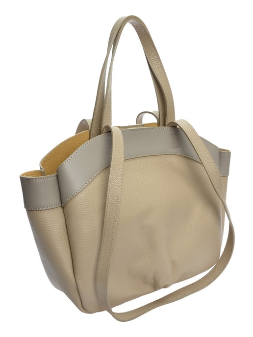 Anna Luchini Beige Rindsledertasche - Image 2