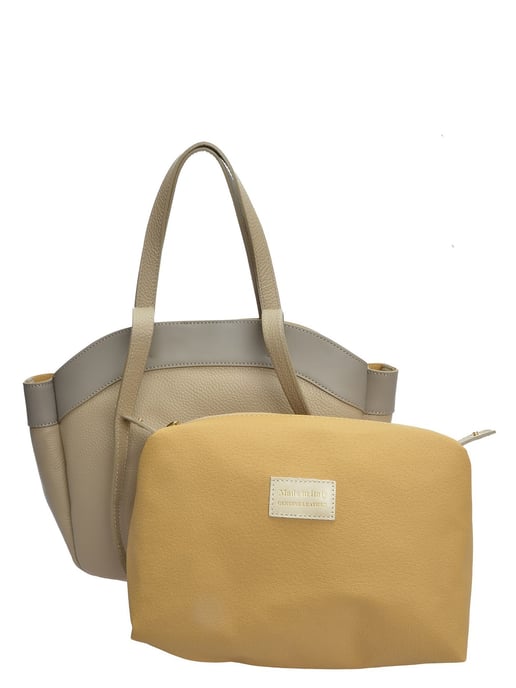 Anna Luchini Beige Rindsledertasche - Image 3
