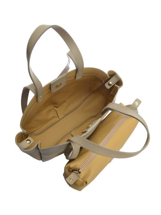 Anna Luchini Beige Rindsledertasche - Image 4