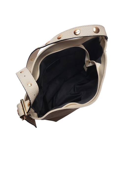 Luisa Vannini Beige Rindsledertasche - Image 4