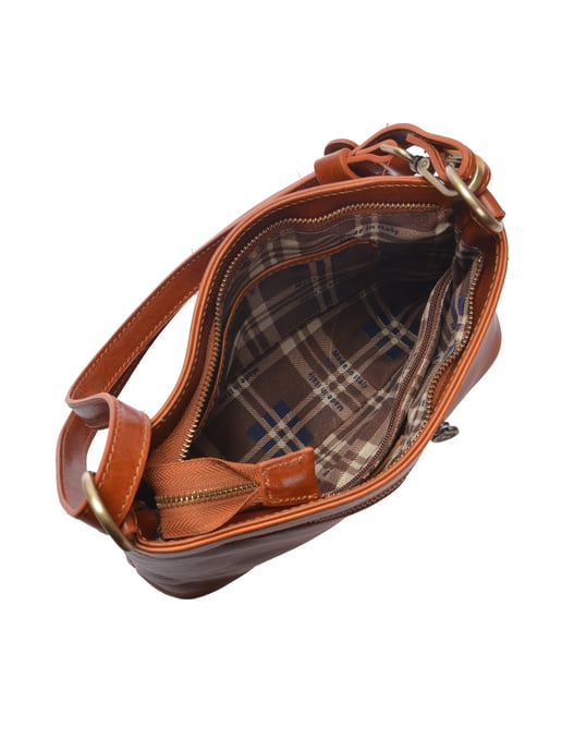 Luisa Vannini Braun Rindsledertasche - Image 4