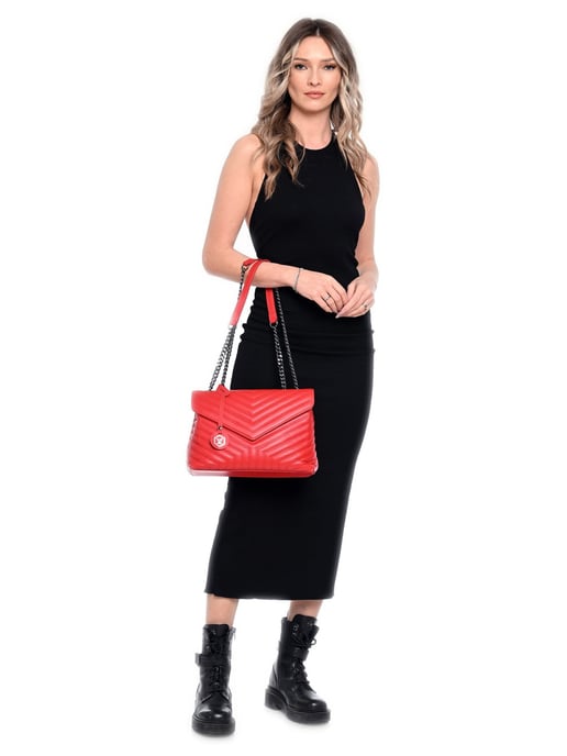 Luisa Vannini Rot Rindsledertasche - Image 5