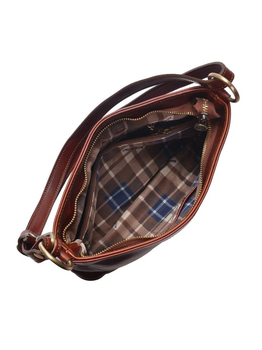 Luisa Vannini Kastanienbraun Rindsledertasche - Image 4