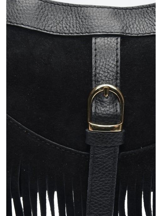 Anna Luchini Schwarz Rindsledertasche - Image 3