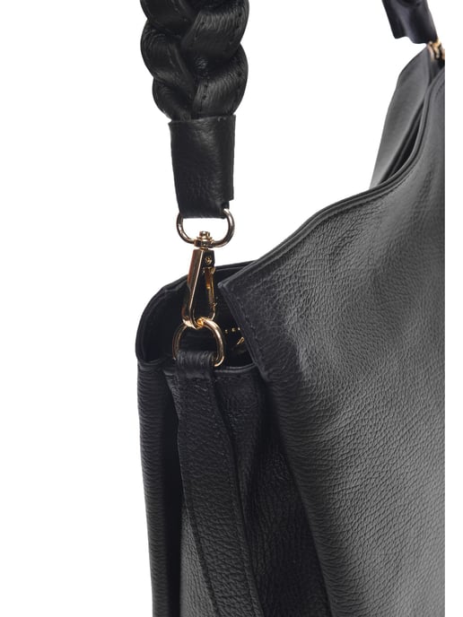 Luisa Vannini Schwarz Rindsledertasche - Image 3