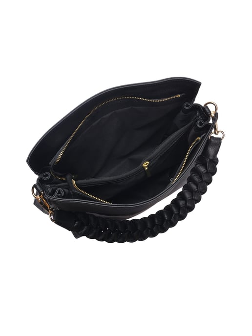 Luisa Vannini Schwarz Rindsledertasche - Image 4