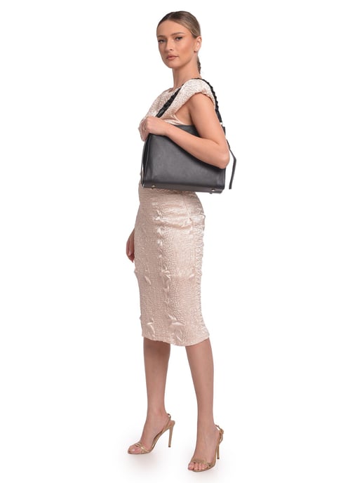 Luisa Vannini Schwarz Rindsledertasche - Image 5