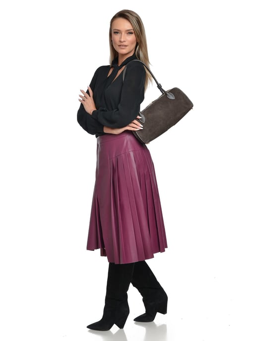 Anna Luchini Kastanienbraun Rindsledertasche - Image 5