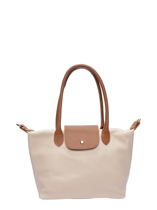 Anna Luchini Beige Rindsledertasche - Image 1