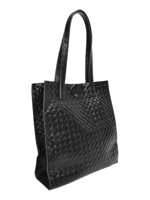 Anna Luchini Schwarz Rindsledertasche - Image 2