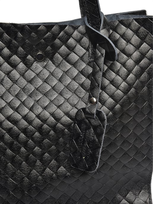 Anna Luchini Schwarz Rindsledertasche - Image 3