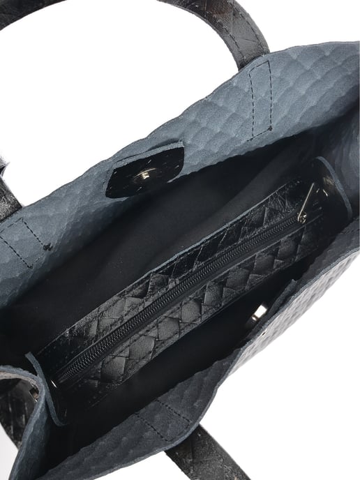 Anna Luchini Schwarz Rindsledertasche - Image 4