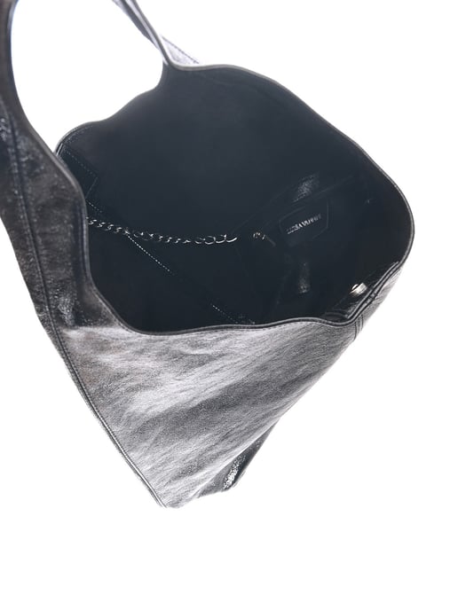 Luisa Vannini Schwarz Rindsledertasche - Image 4
