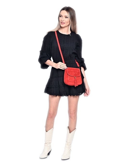 Anna Luchini Rot Rindsledertasche - Image 5