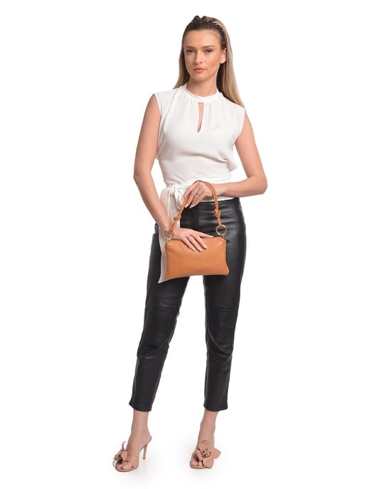 Anna Luchini Braun Rindsledertasche - Image 5
