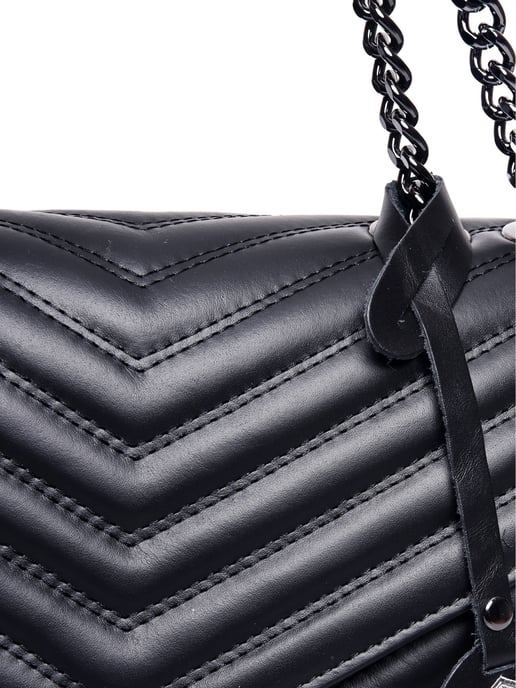 Luisa Vannini Schwarz Rindsledertasche - Image 3