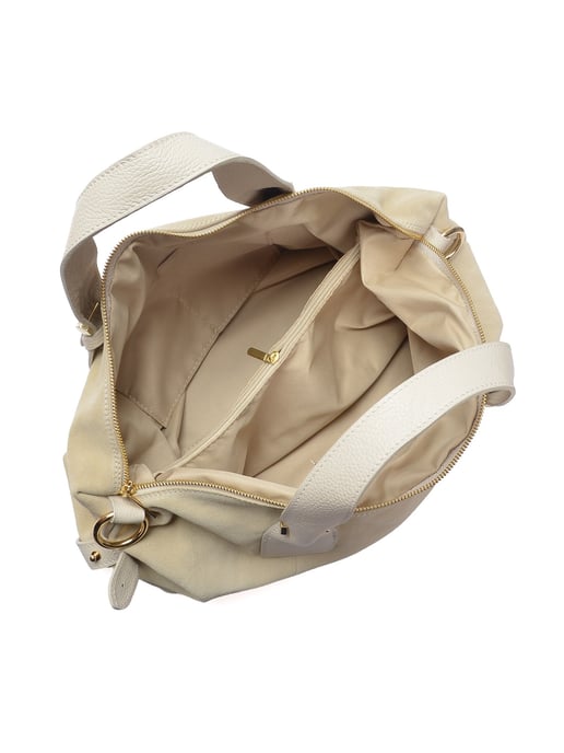 Anna Luchini Beige Rindsledertasche - Image 4
