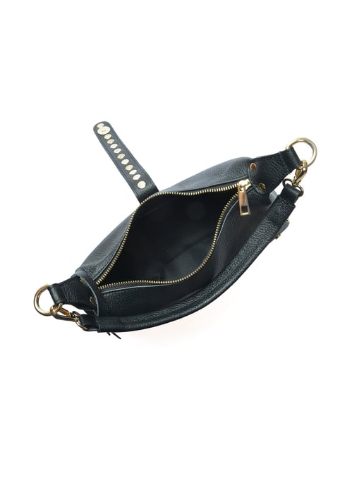 Anna Luchini Schwarz Rindsledertasche - Image 4