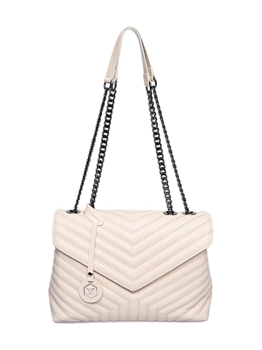 Luisa Vannini Beige Rindsledertasche - Image 1