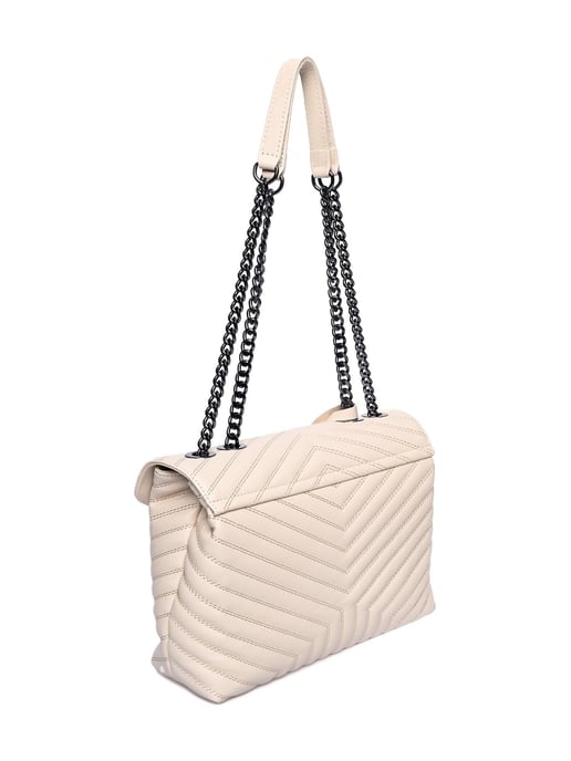 Luisa Vannini Beige Rindsledertasche - Image 2