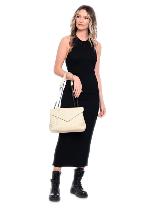 Luisa Vannini Beige Rindsledertasche - Image 5