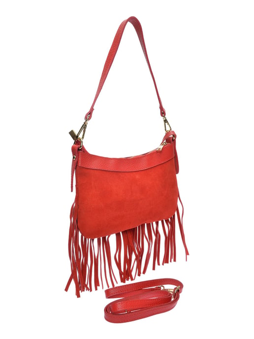 Anna Luchini Rot Rindsledertasche - Image 2