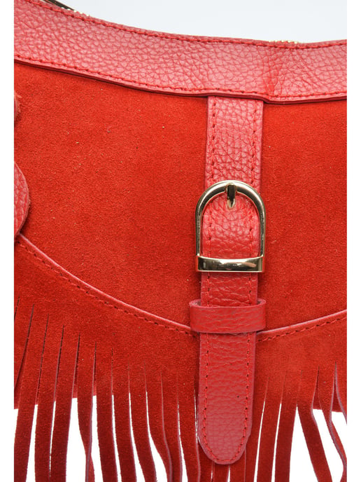 Anna Luchini Rot Rindsledertasche - Image 3