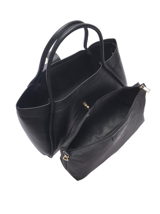 Luisa Vannini Schwarz Rindsledertasche - Image 4